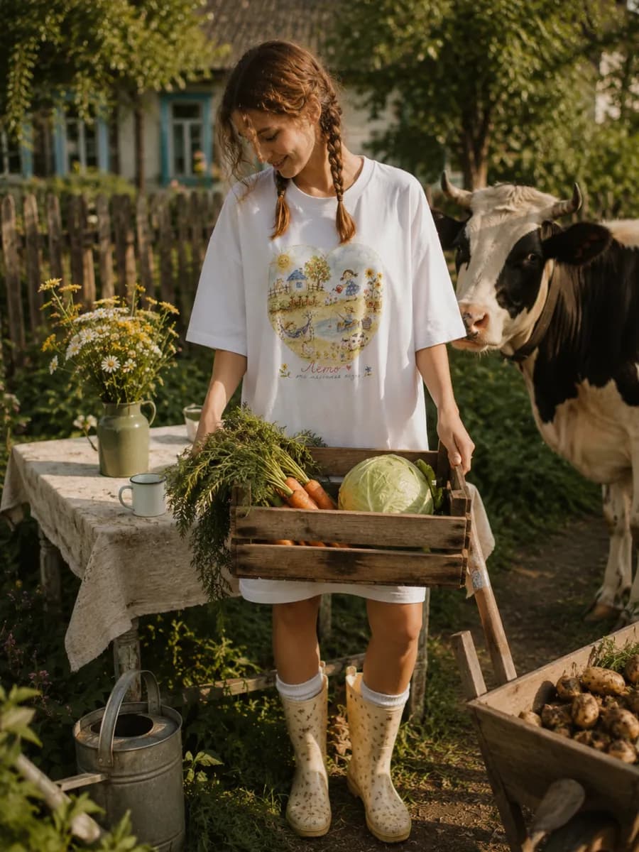 Футболка платье туника летняя оверсайз удлиненная - фото 1